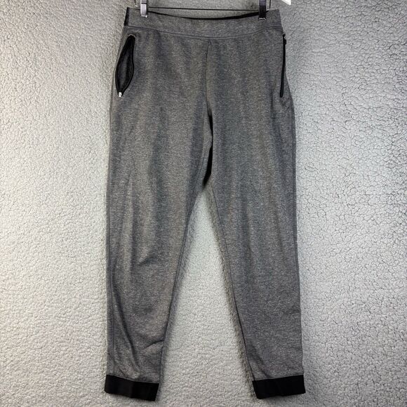 Champion Duo Dry Pull On Elastic Waist Jogger Sweatpants Gray Sz M *READ ZIPPER* - Picture 1 of 16